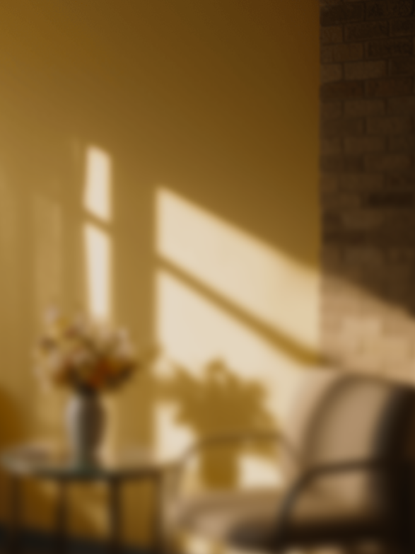 A warm, sunlit care office